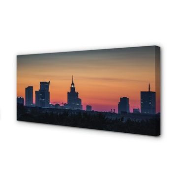 Foto obraz na płótnie Warszawa panorama 100x50 cm