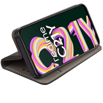 Магнит Eco -Leather Case + Glass для Realme C21Y C25Y