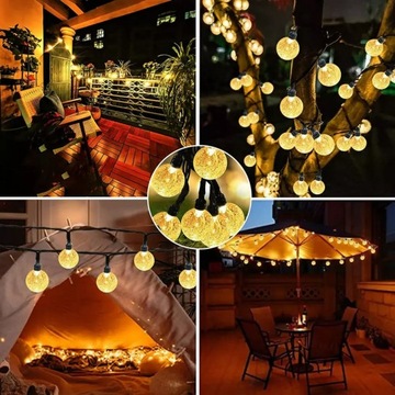 СОЛНЕЧНЫЕ ГИРЛАНДЫ БАЛКОН ТЕРРАСА ШАРЫ 40x LED