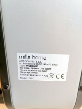 Конвектор MILLA HOME MCH201K