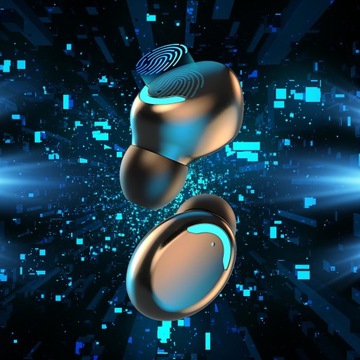 SŁUCHAWKI BEZPRZEWODOWE BLUETOOTH 5.1 + POWERBANK MIKROFON SPORTOWE DOUSZNE