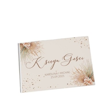KSIĘGA GOŚCI weselnych Z IMIONAMI Pampas Boho