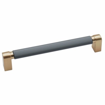 Uchwyt meblowy PASCOLI, złoty szczotkowany + grafit, 160mm