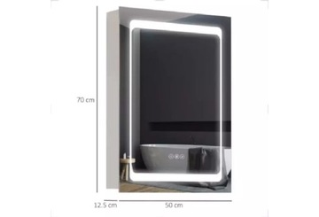 kleankin Szafka łazienkowa z lustrem podświetlana LED