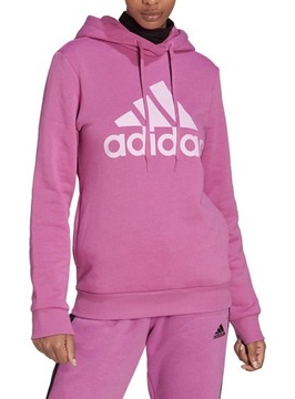 SPORTOWA BLUZA DAMSKA KANGURKA BAWEŁNIANA DRESOWA ADIDAS Z KAPTUREM - XS