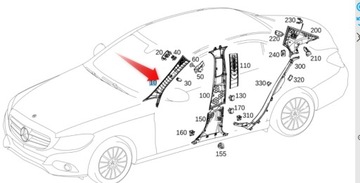 КРЫШКА ПОЛЯКА A MERCEDES W205 C КЛАСС