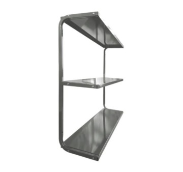 Kovová nástěnná police délka 55 cm PG3MS trojitá dílna loft garáž