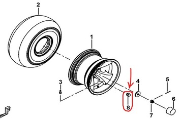 КОЛЕСНАЯ ГАЙКА Quad ATV TGB BLADE 425cc OEM!