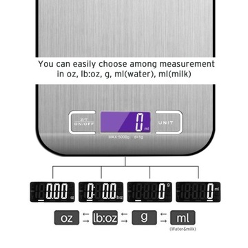ЦИФРОВЫЕ КУХОННЫЕ ВЕСЫ 5 КГ ДЛЯ ПРИГОТОВЛЕНИЯ ЕДЫ