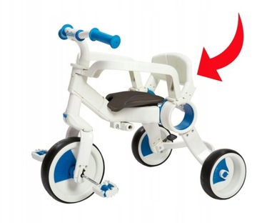 СКЛАДНАЯ ДЕТСКАЯ КОЛЯСКА TRICKLE BIKE ДЛЯ ДЕТЕЙ ДО 5 ЛЕТ БЕЛАЯ СИНЯЯ