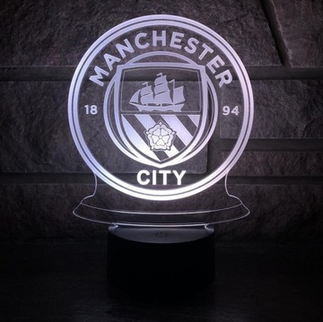 3D LED ночник MANCHESTER CITY FC + Пульт Дистанционного Управления