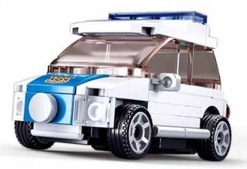 KLOCKI SLUBAN POLICJA RADIOWÓZ AUTO Z NAPĘDEM