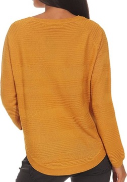 Only sweter cienki prążkowany musztardowy XS