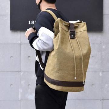 Мужской холщовый дорожный рюкзак цвета хаки L