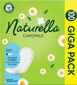 NATURELLA Wkładki higieniczne Camomile Light 100 sztuk