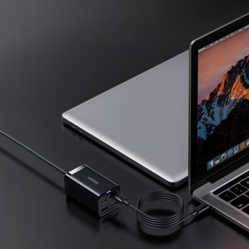 БЫСТРОЕ СЕТЕВОЕ ЗАРЯДНОЕ УСТРОЙСТВО BASEUS GaN3 Pro, 2 порта USB-C/USB, 65 Вт, МОЩНЫЙ ИСТОЧНИК ПИТАНИЯ