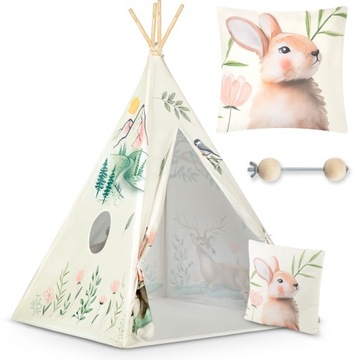 NAMIOT TIPI DLA DZIECKA DZIECI DUŻY WIGWAM PODUSZKA STABILIZATOR DOMEK