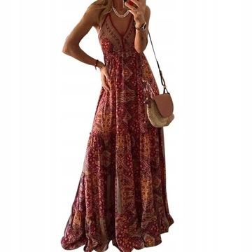 Sukienka na co dzień boho maxi rozmiar XL