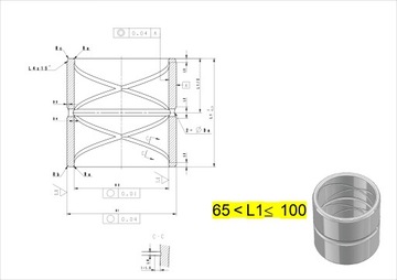 TULEJA STALOWA HARTOWANA 70X85X70 # BIELAK