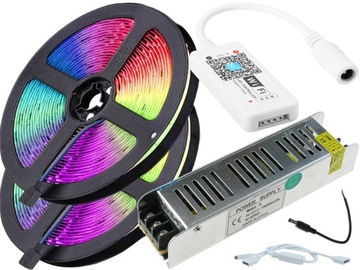 ZESTAW 300 LED 10M Taśma 5050 RGB sterownik WiFi