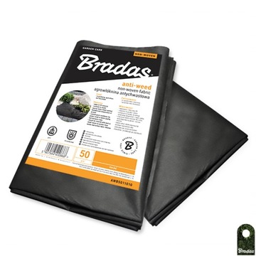 AGROWŁÓKNINA ANTYCHWASTOWA CZARNA 0,8 X 5M 50G/M²