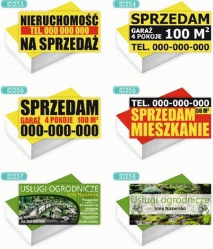 Wizytówki firmowe 100szt SZEREG WZORÓW do wyboru NIERUCHOMOŚĆ NA SPRZEDAŻ