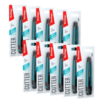 Berlingo nóż biurowy, SK-2, 9 mm, niebieski 10 szt