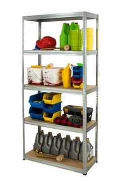 Полка складская металлическая оцинкованная HELIOS 213x110x45см 5Px350kg SOLID