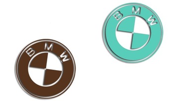 Наклейка с логотипом BMW в различных цветах!