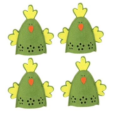 4pcs Cute Chick Design Easter Egg Covers Holder