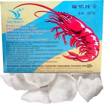 Chipsy Prażynki Krewetkowe Czipsy 227g SKYBIRD
