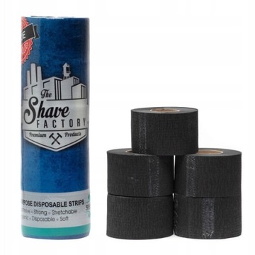 ZESTAW Kołnierzyki fryzjerskie w rolce Shave Factory Premium Black Neck Str