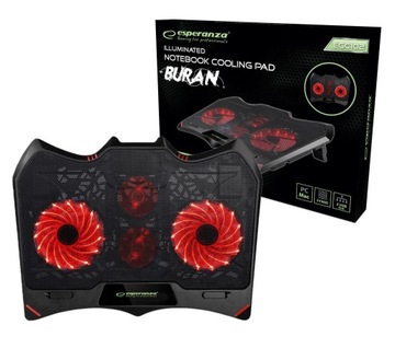 ОХЛАЖДАЮЩАЯ ПОДСТАВКА ДЛЯ НОУТБУКА 19 ДЮЙМОВ LED BURAN LED RGB