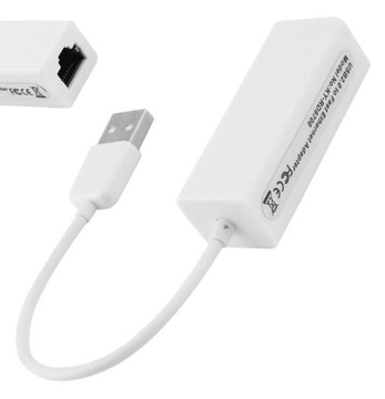 KARTA SIECIOWA LAN ETHERNET USB NA KABLU RJ45 100Mbps KABEL INTERNET LAPTOP
