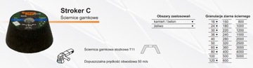 Ściernica garnkowa 100x50xM14 do kamienia P80