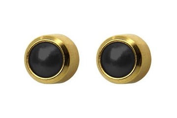 Kolczyki Studex Plus czarna perła black onyx