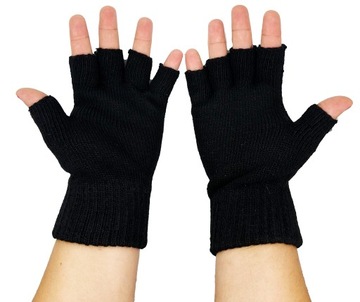 Rękawiczki zimowe BEZ PALCÓW bawełniane OCIEPLANE