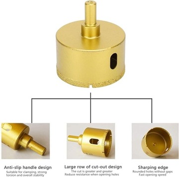 OTWORNICA DIAMENTOWA koronka DO GRESU PŁYTEK Betonu 60mm wytrzymała