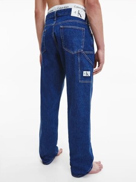 Calvin Klein Jeans Spodnie Męskie Jeansy 90 s Straight Granatowe Proste 31