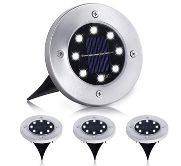 СОЛНЕЧНЫЕ НАЗЕМНЫЕ ЛАМПЫ ДИСКОВЫЕ СВЕТИЛЬНИКИ 4 ШТ.