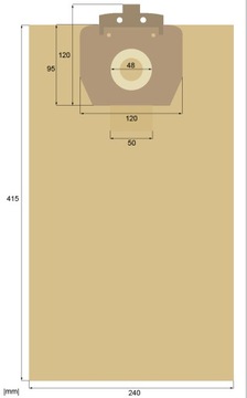 10x Мешки для пылесоса, БУМАГА - CLEANFIX S10, VENTO 8, TASKI, BORA