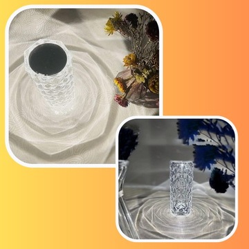 KRYSZTAŁOWA LAMPKA NOCNA LED RGB USB-C 16 KOLOR