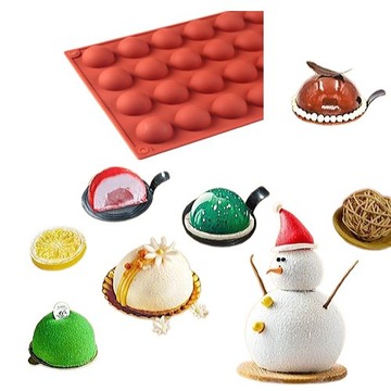 ФОРМА СИЛИКОНОВАЯ ПОЛУСФЕРЫ 36 шт ШАРИКИ ДЛЯ ШОКОЛАДА И ПРРАЛИНЕ 889