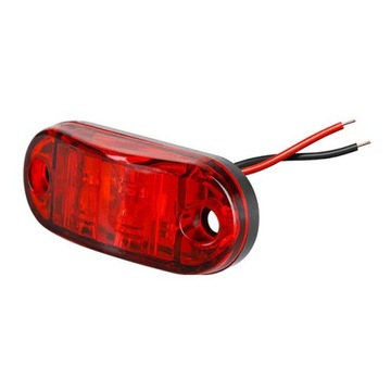 Lampa obrysowa LED 12-24V 2xSMD IP68 czerwona + wkręty
