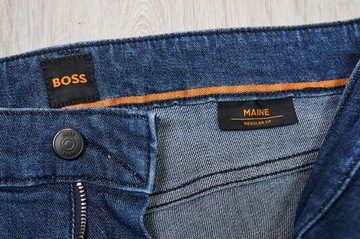 HUGO BOSS ORANGE MAINE JEANS spodnie męskie granatowe PREMIUM 31/30 pas 82