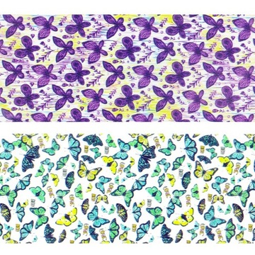 10 x НАБОР ГИБРИДНОЙ ТРАНСФЕРНОЙ ФОЛЬГИ ДЛЯ УКРАШЕНИЯ НОГТЕЙ — БАБОЧКИ 03