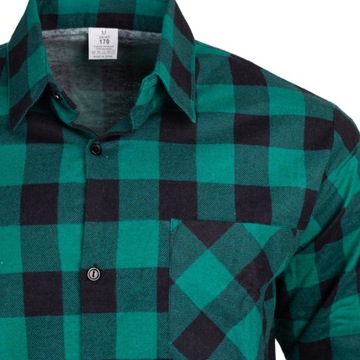 МУЖСКАЯ ПОВСЕДНЕВНАЯ ФЛАНЕЛЕВАЯ РУБАШКА В КЛЕТКУ, 100% ХЛОПОК, XXL