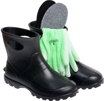 KALOSZE MĘSKIE LEKKIE KRÓTKIE PIANKOWE czarny 47