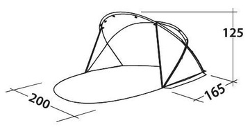 Зеленая пляжная палатка Easy Camp из ракушки