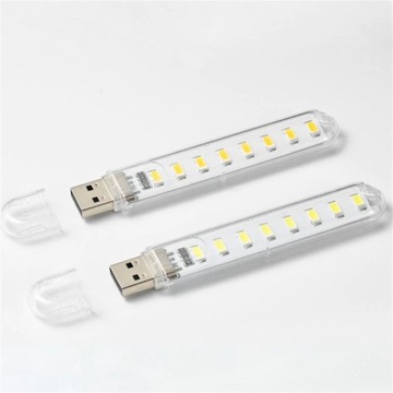 МИНИ-ПОРТАТИВНАЯ USB-ЛАМПА 8 СВЕТОДИОДОВ ХОЛОДНЫЙ БЕЛЫЙ